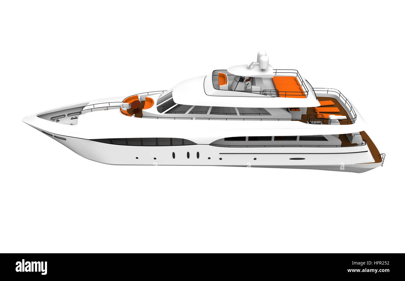 Yacht de plaisance blanc Banque D'Images