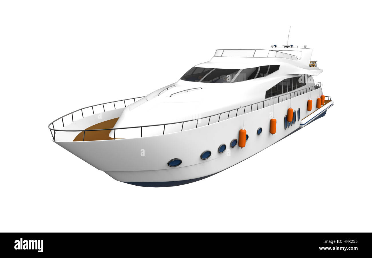 Yacht de plaisance blanc Banque D'Images