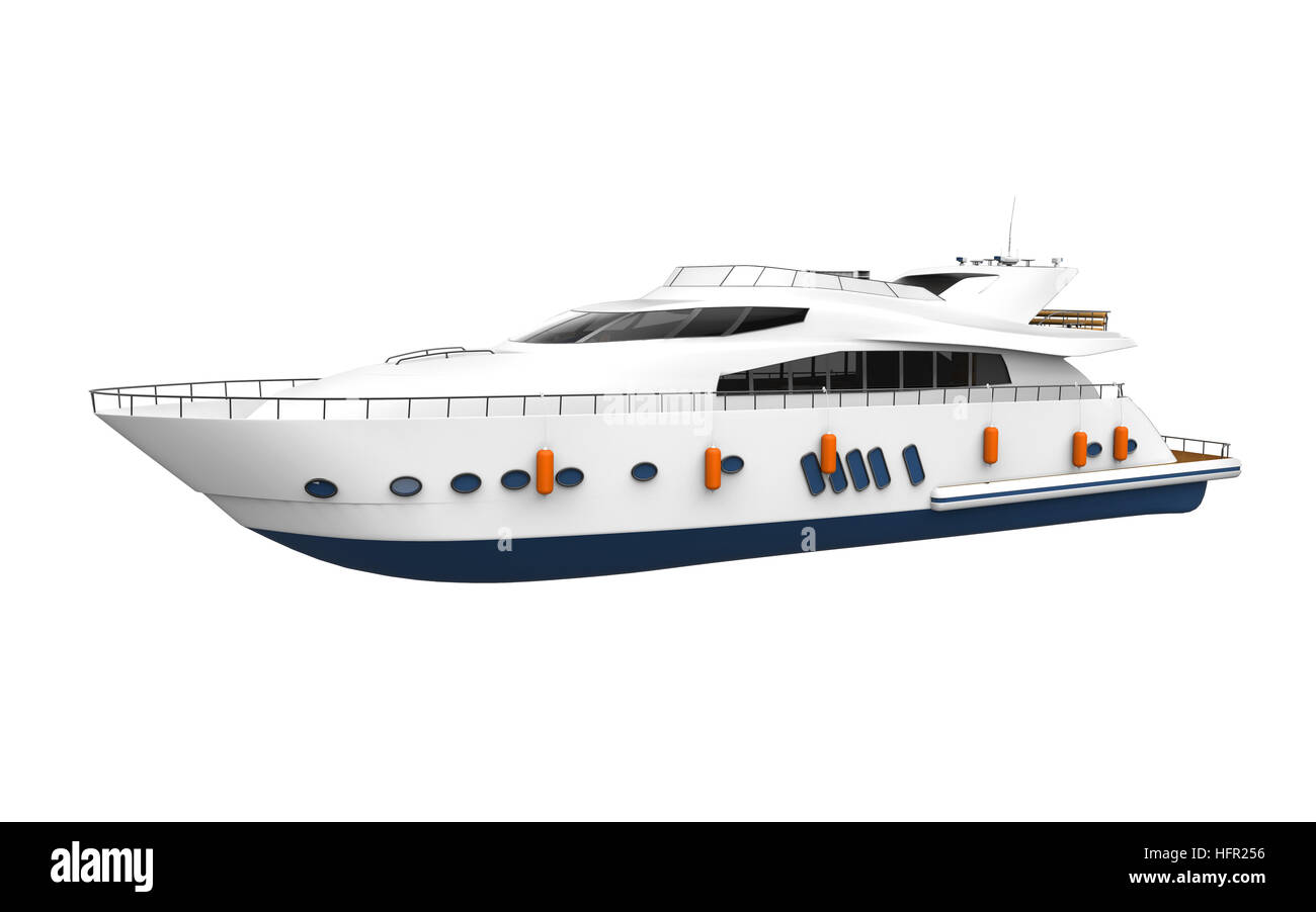 Yacht de plaisance blanc Banque D'Images