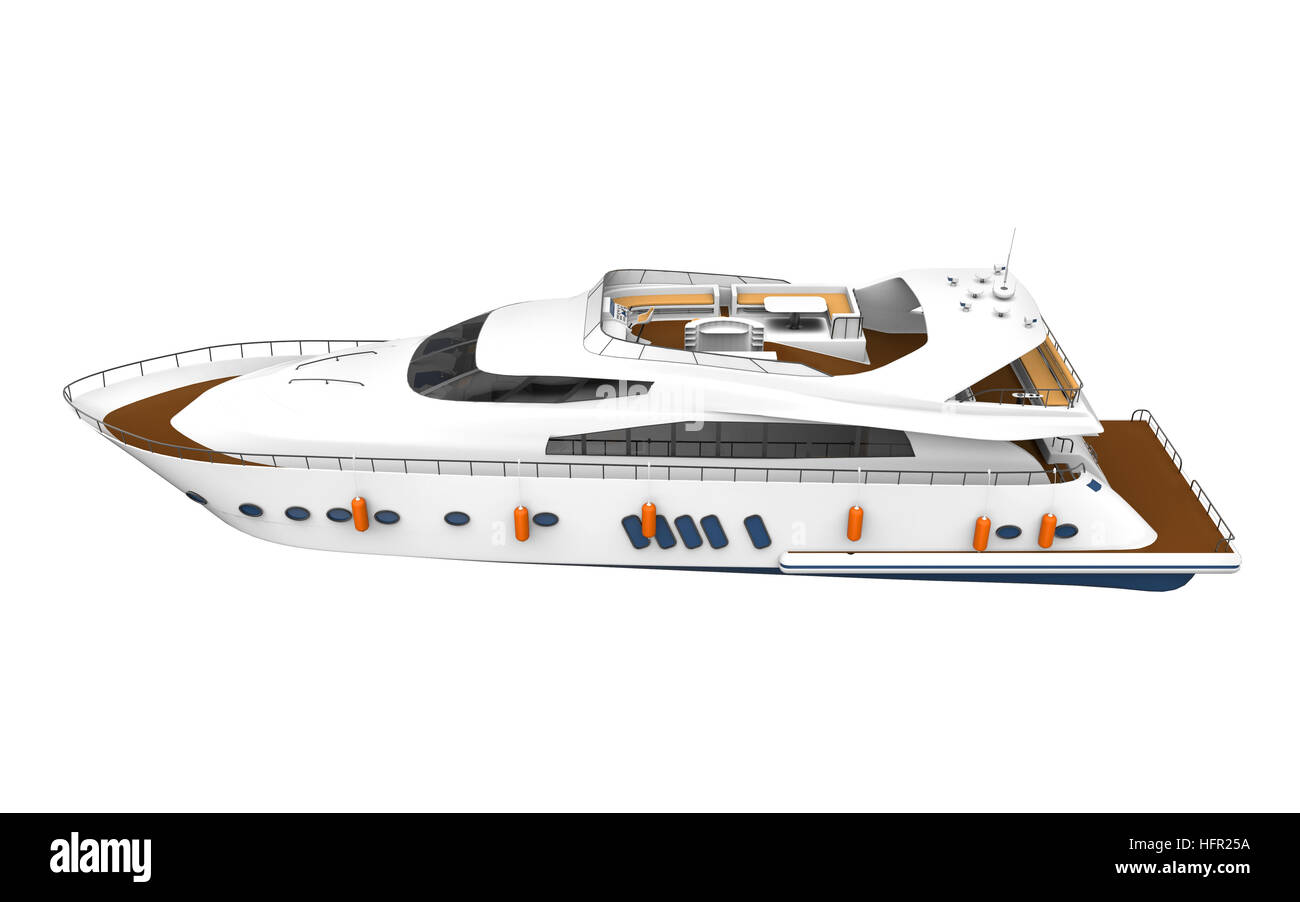 Yacht de plaisance blanc Banque D'Images