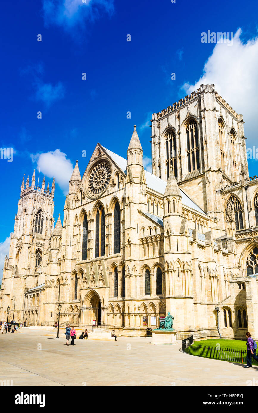La Cathédrale York Minster, North Yorkshire, Angleterre, Royaume-Uni. Banque D'Images