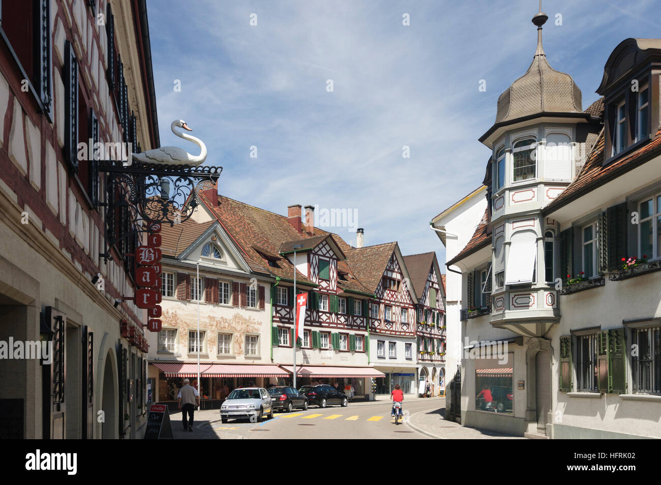 Zürich : Riegelhäuser (maisons à colombages), Thurgovie, Suisse , Banque D'Images Zürich : Riegelhäuser (maisons à colombages), Thurgovie, Suisse , Banque D'Images