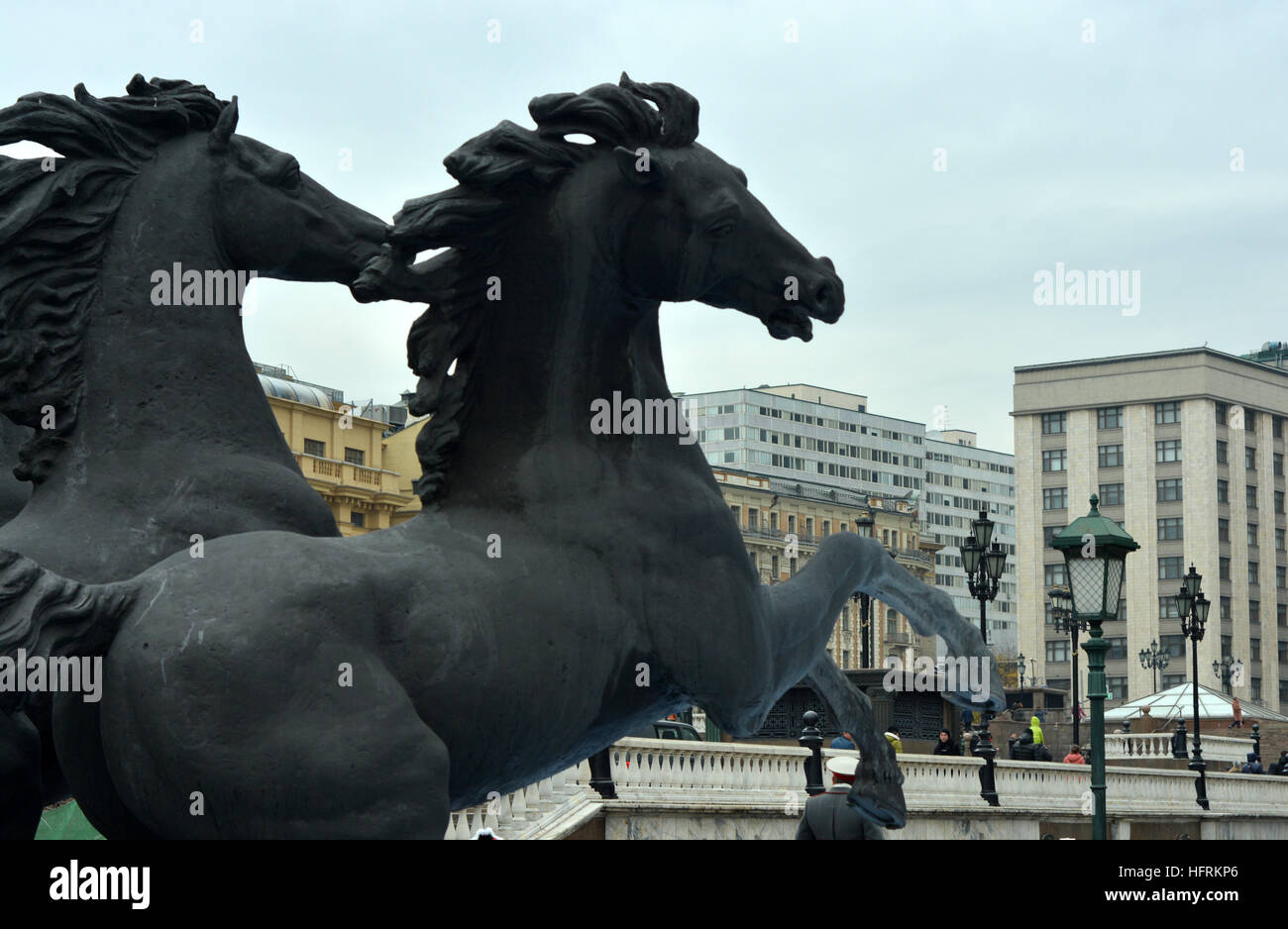 Les quatre statue de Cheval Banque D'Images