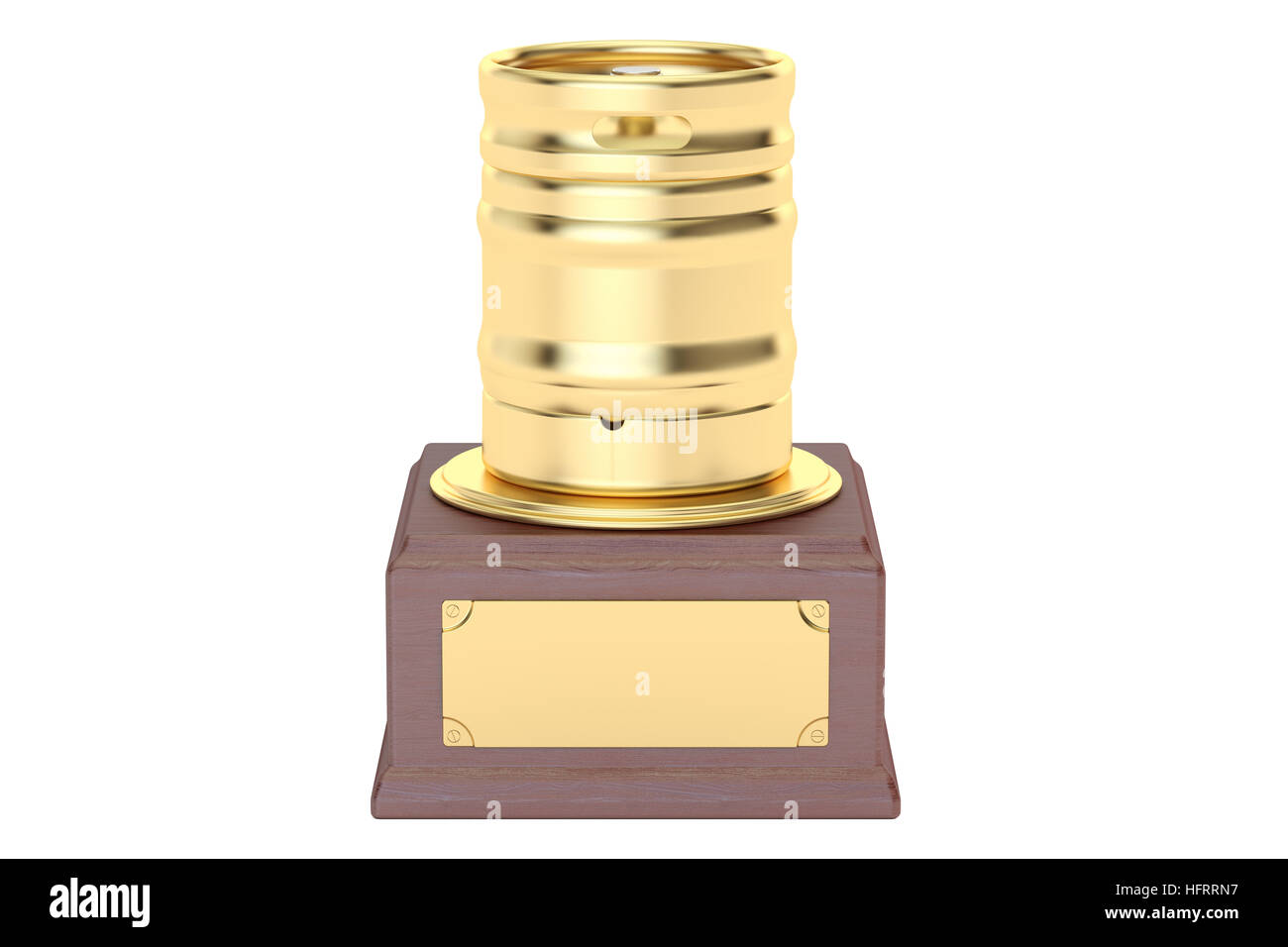 Meilleur prix bière concept. Le rendu 3D isolé sur fond blanc Banque D'Images