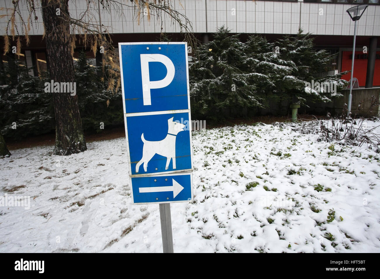 Parking signe pour animaux domestiques Banque D'Images