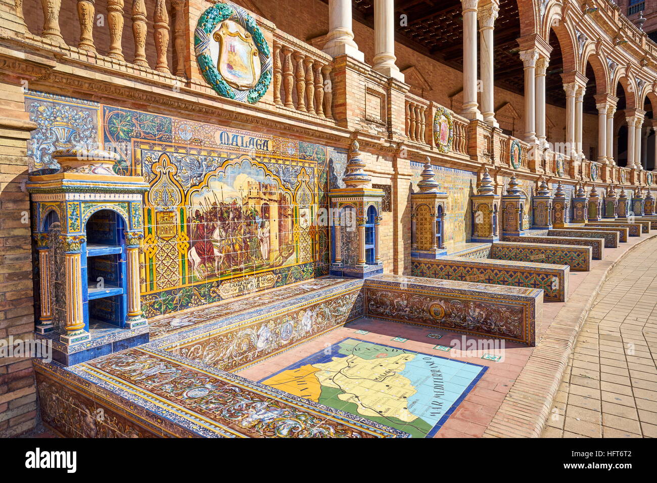 Plaza de España, Séville, Espagne Banque D'Images