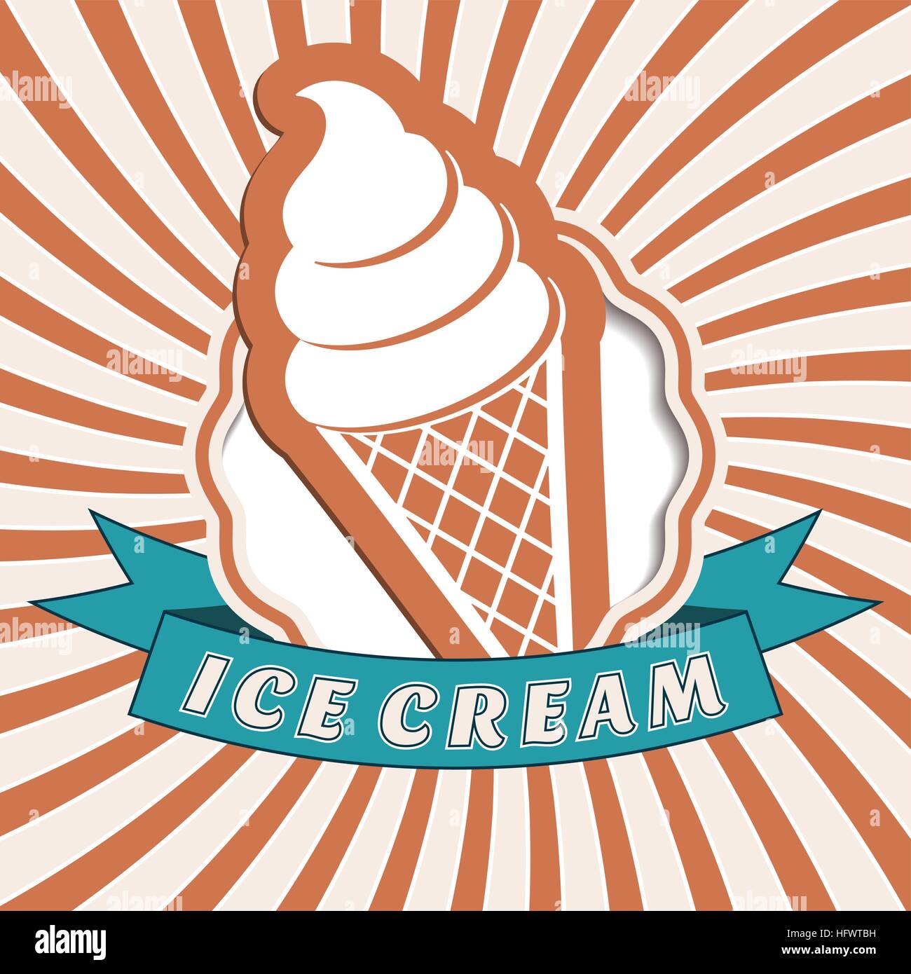 La glace fond crème Illustration de Vecteur