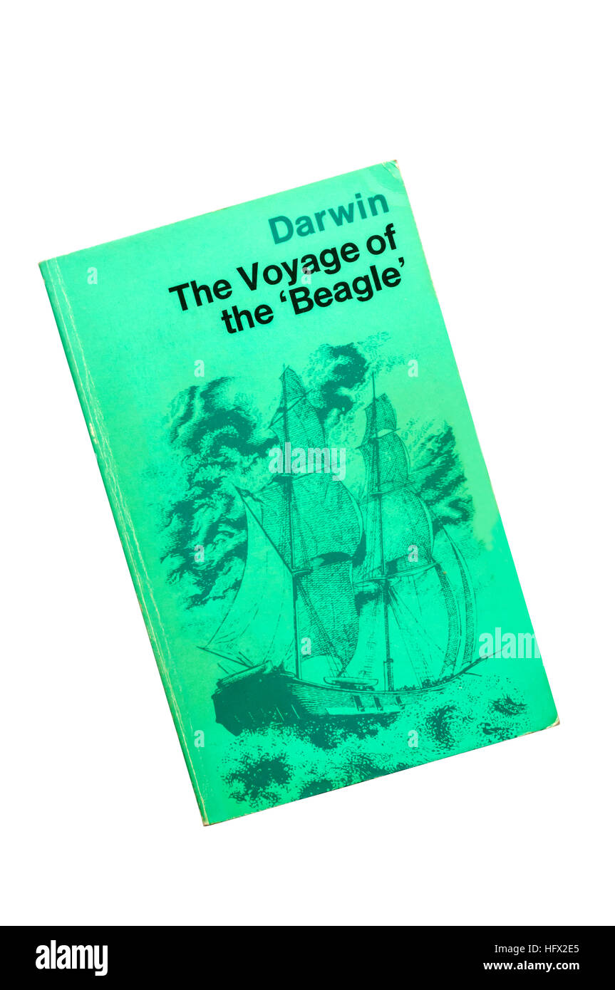 Une copie du Voyage du Beagle de Charles Darwin. Publié initialement en 1839. Banque D'Images