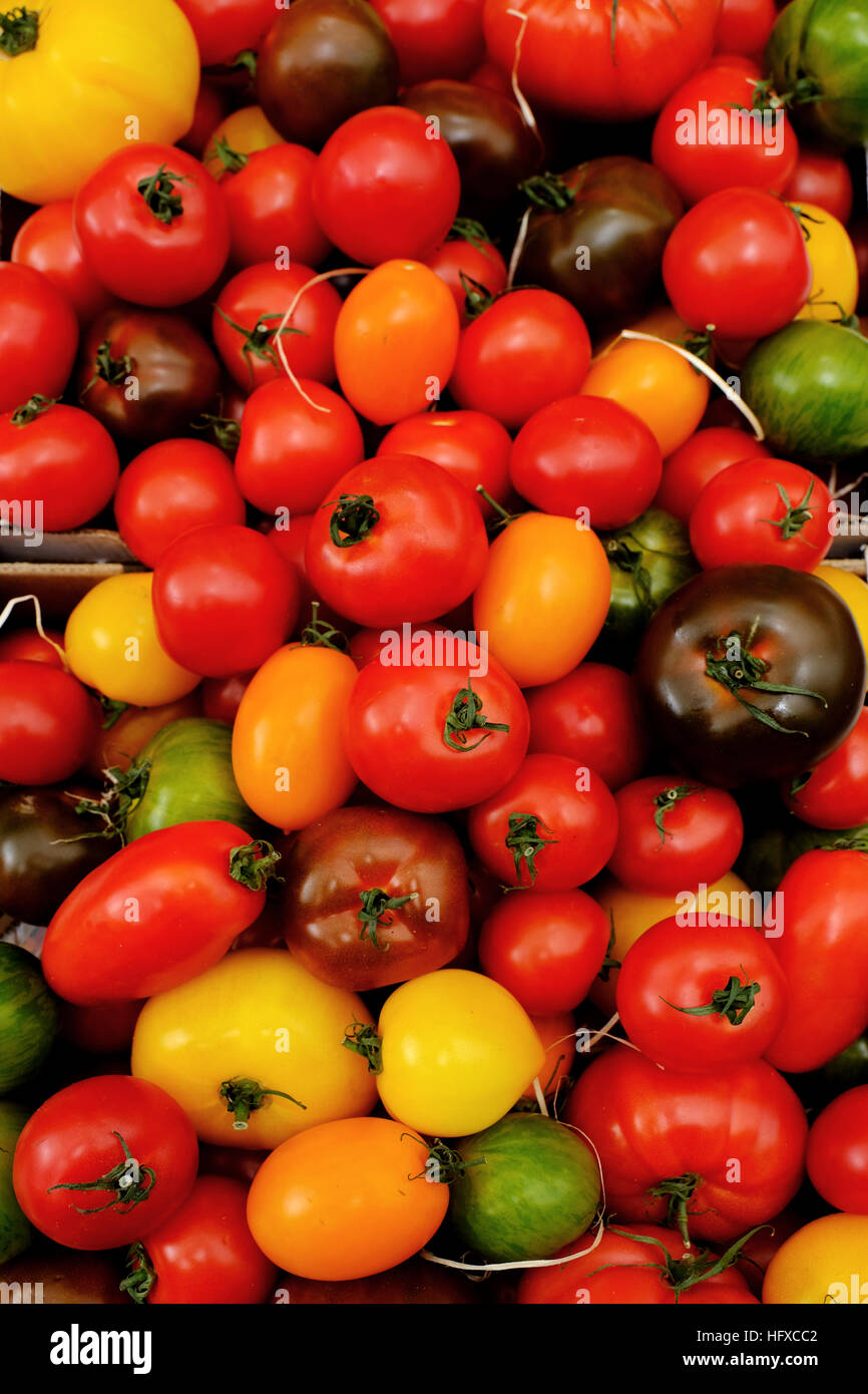 Marché à la ferme des aliments en été naturel Banque D'Images