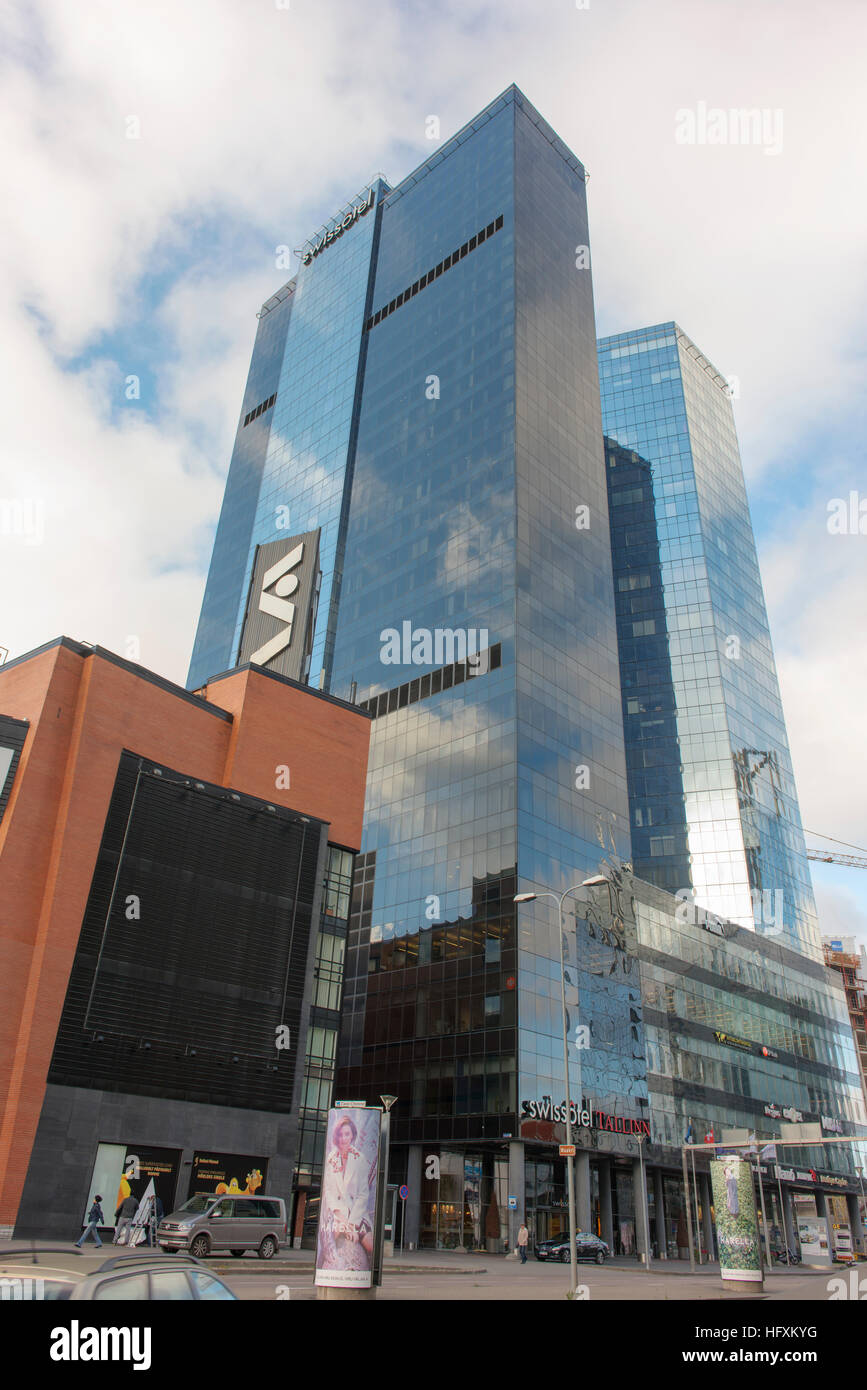 Les bâtiments modernes du nouveau centre-ville de Tallinn. Banque D'Images