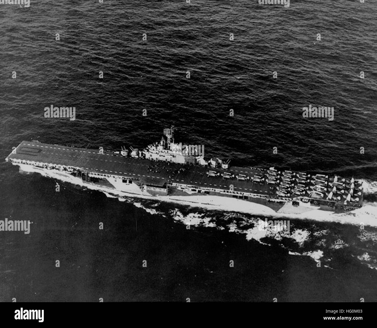USS Yorktown (CV-10)-Tarn Banque D'Images