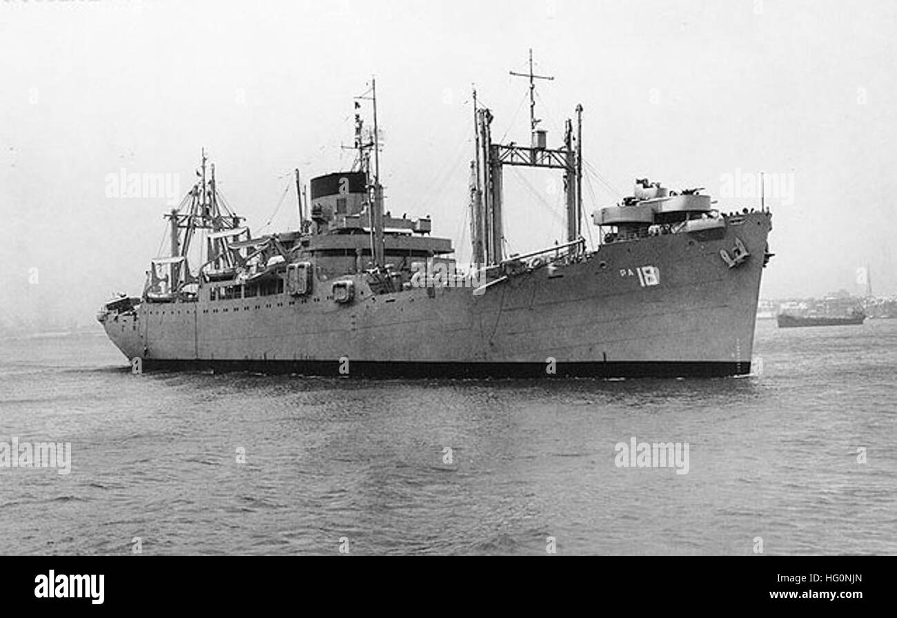 USS President Jackson APA-18 - 8 mars 1947 Banque D'Images