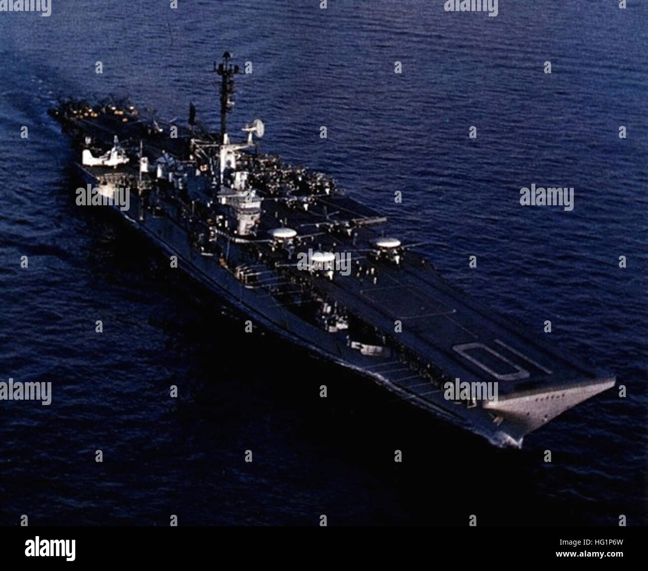 USS Yorktown (CV-10) photo aérienne 1966 Banque D'Images