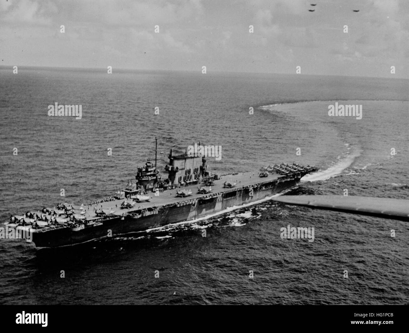 USS Saratoga (CV-3) 1943-1944 Banque D'Images