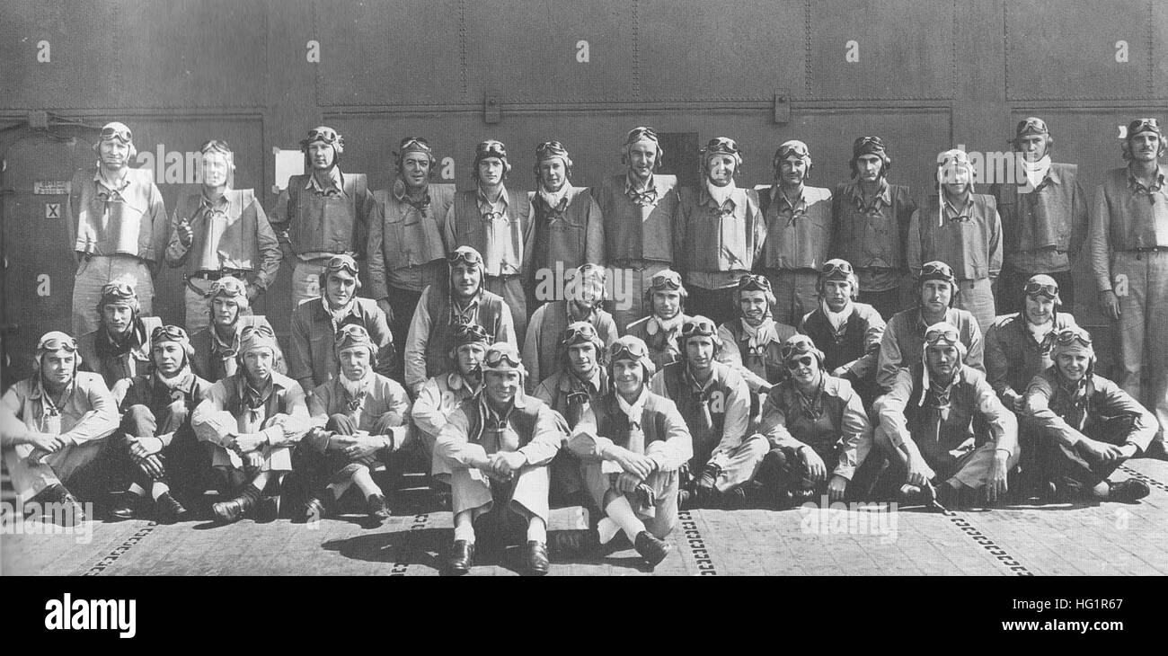 USS Yorktown VS-5 Juillet 1942 Banque D'Images