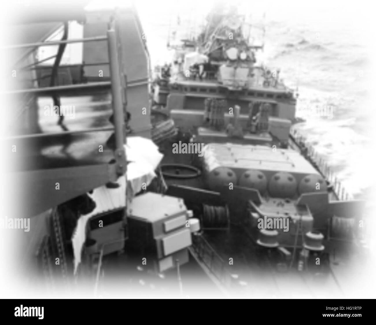 USS Yorktown à plumes de collision Banque D'Images