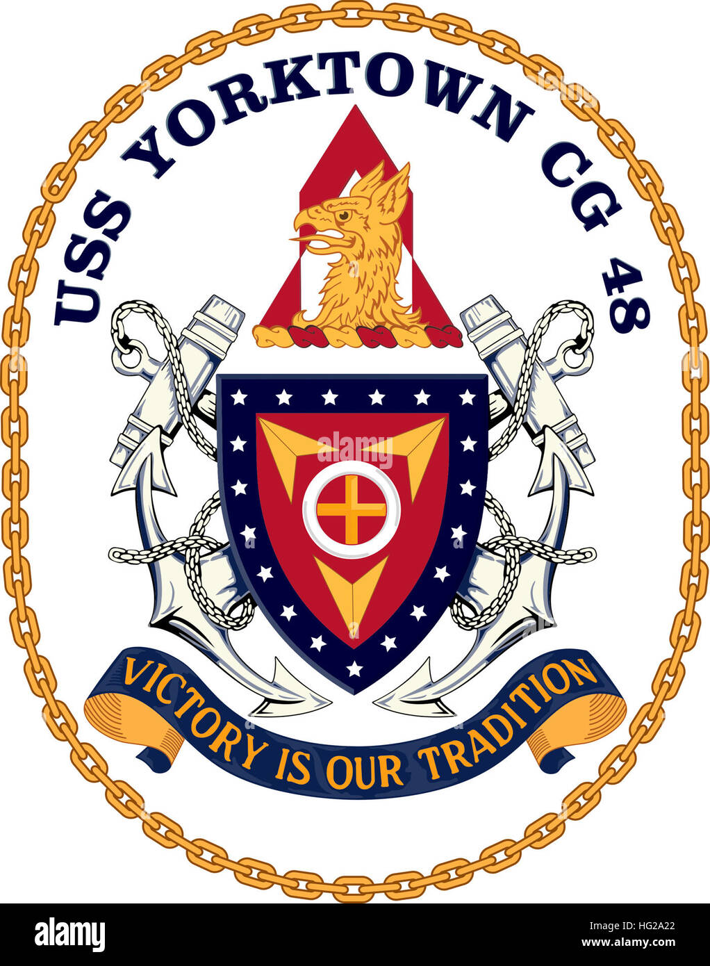 USS Yorktown CG-48 Crest Banque D'Images
