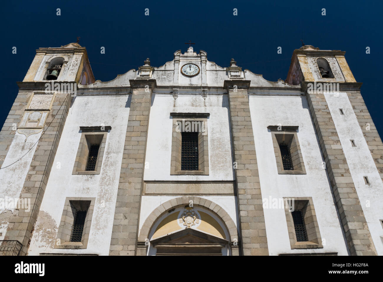 Igreja de Santo Antao à Praca do Giraldo à Evora, Portugal Banque D'Images
