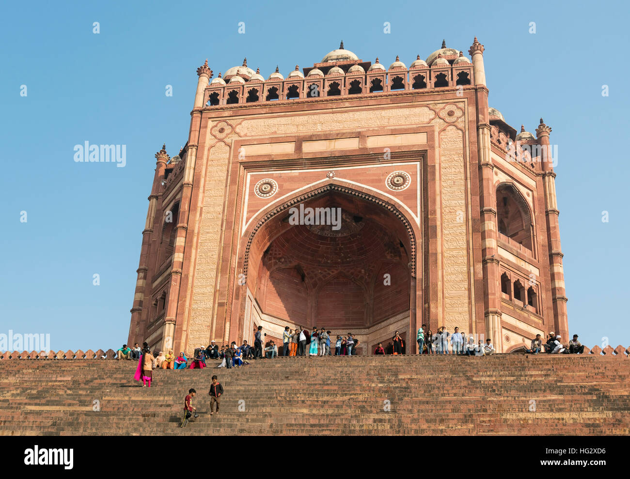 Buland Darwaza (grande porte), Fatehpur Sikri, Inde Banque D'Images