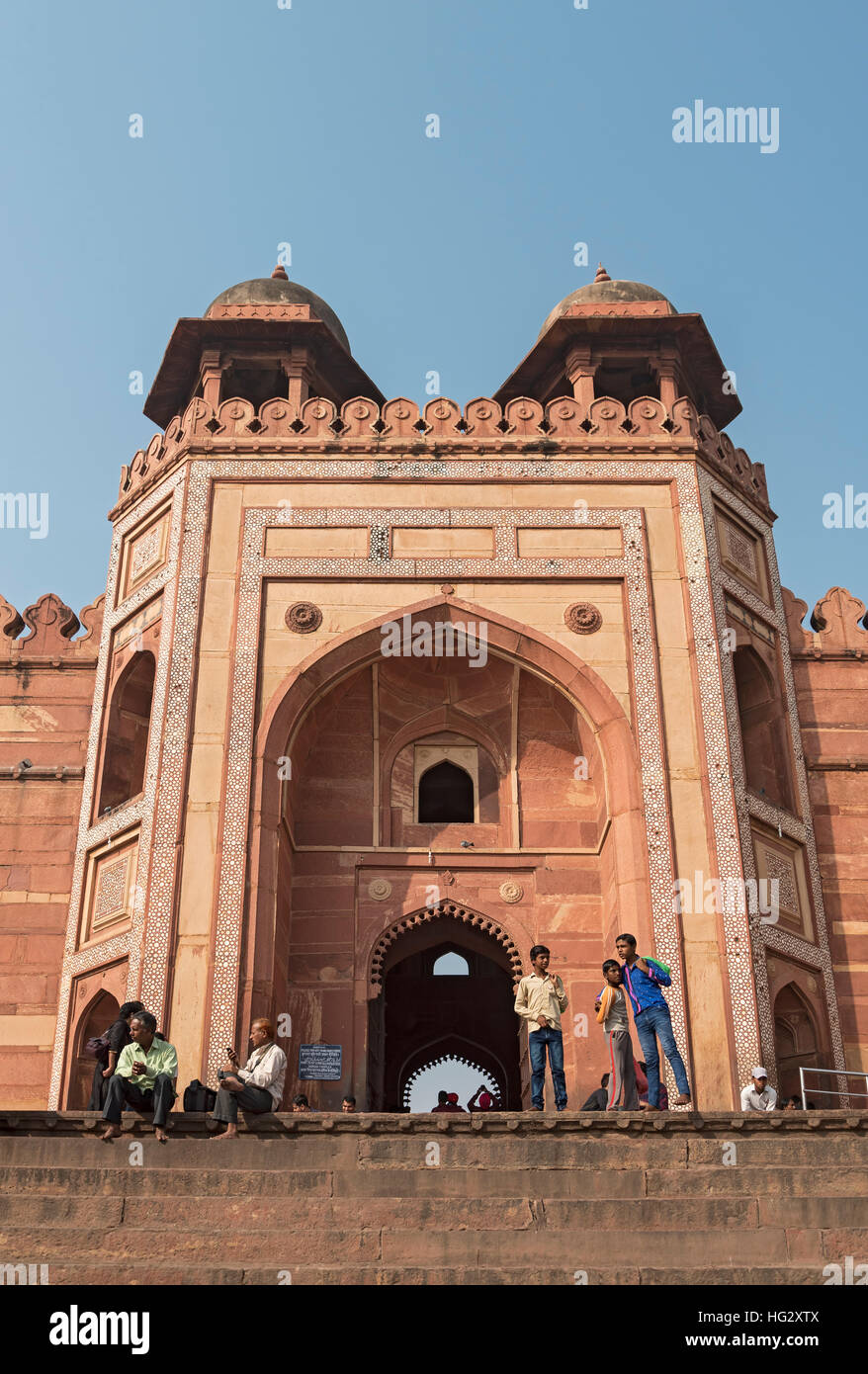 Shahi Darwaza (porte du roi), Fatehpur Sikri, Inde Banque D'Images