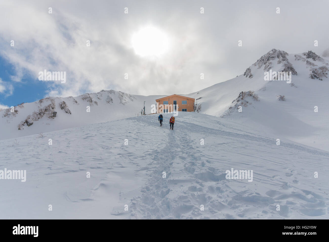 Senjojiki Cirque au centre du Japon Alpes en hiver Banque D'Images