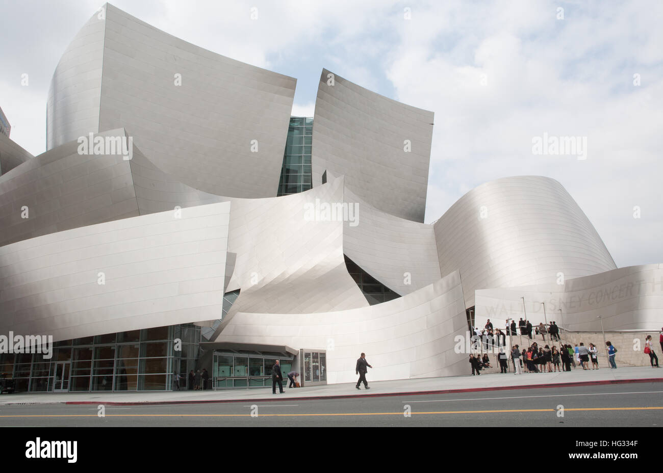 Walt Disney Concert Hall, au centre-ville,Los Angeles,L.A.,California,USA,U.S.A.United States of America. Banque D'Images
