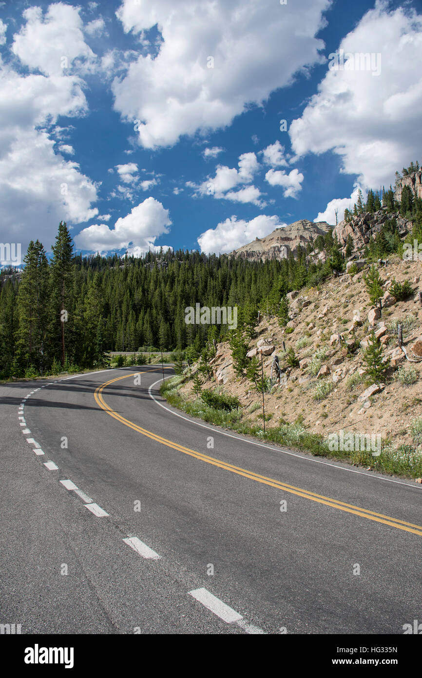 Vue de l'autoroute Beartooth, Wyoming/Montana, United States Banque D'Images