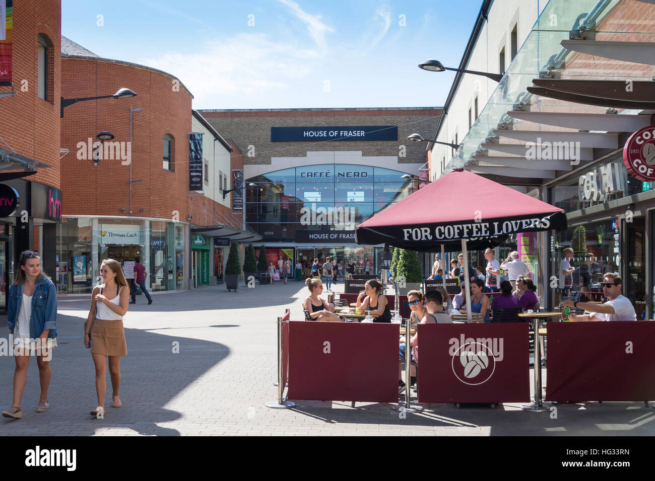 Café Costa, Fremlin Walk Shopping Centre, Maidstone, Kent, Angleterre, Royaume-Uni Banque D'Images