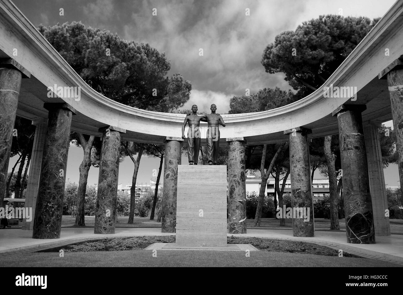 Monument au cimetière américain à Nettuno. Banque D'Images