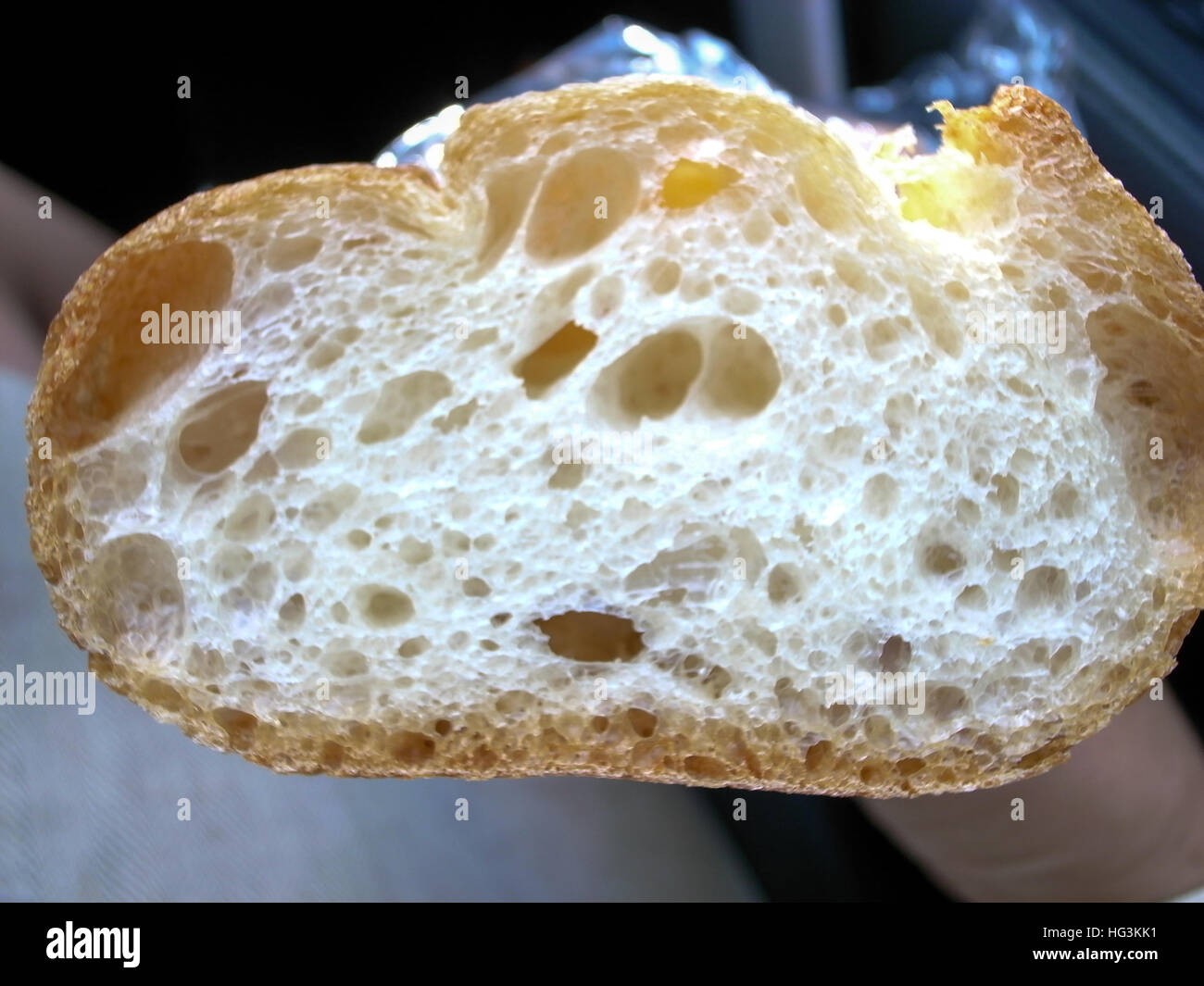 Près de la moitié de la baguette Banque D'Images