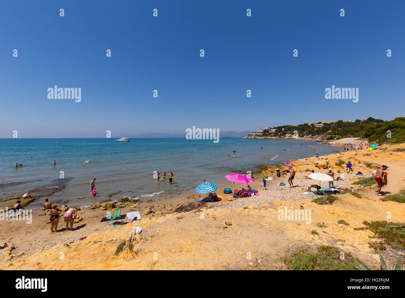 Belle journée, Salou, Costa Dorada, Espagne Banque D'Images