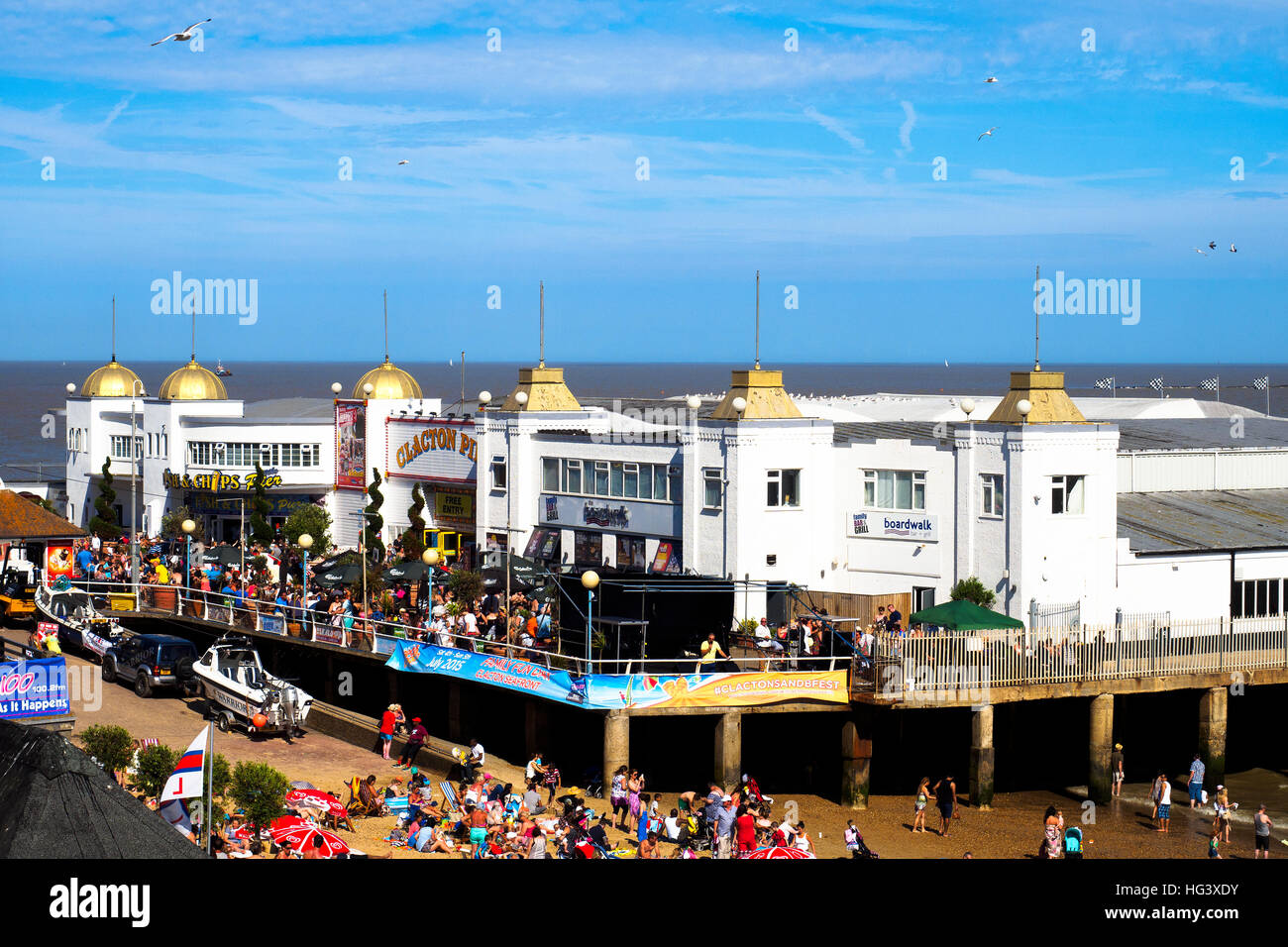 Clacton Pier à Clacton On Sea, Essex - Angleterre Banque D'Images