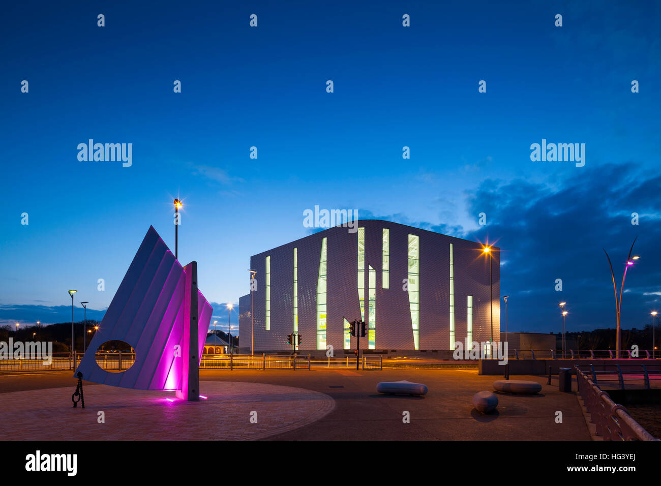 Haven Point South Shields, UK, a été élaboré afin d'équilibrer soigneusement sa position dans un tissu urbain et son emplacement sur le Banque D'Images