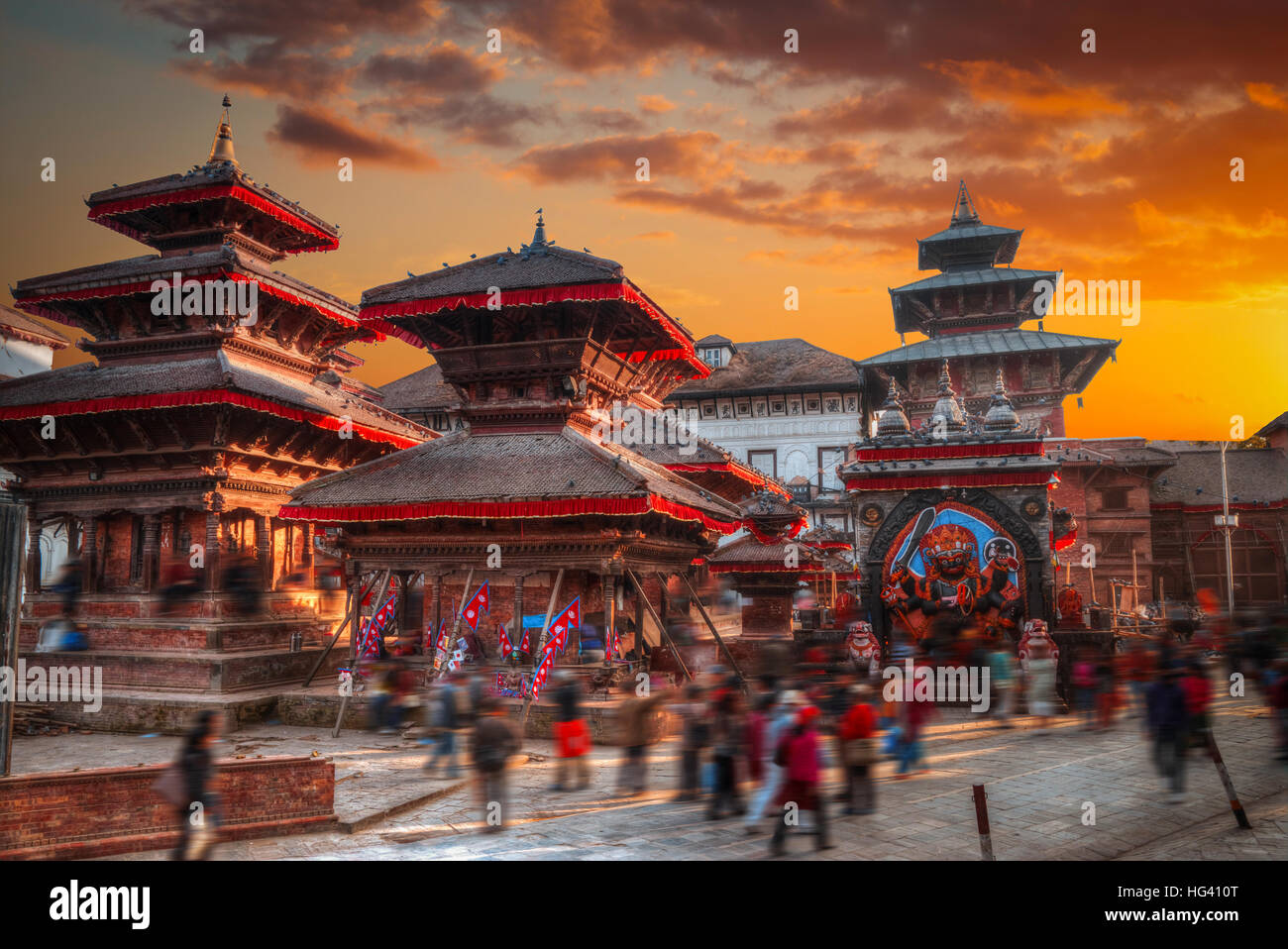 Patan .ville ancienne dans la vallée de Katmandou. Le Népal Banque D'Images