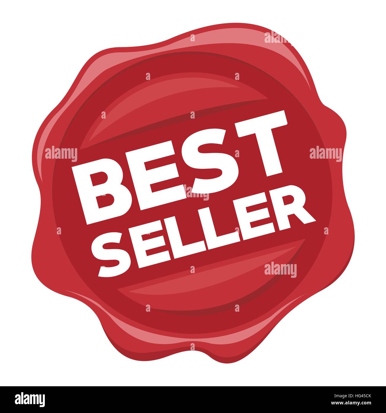 Meilleur vendeur timbre rouge Illustration de Vecteur