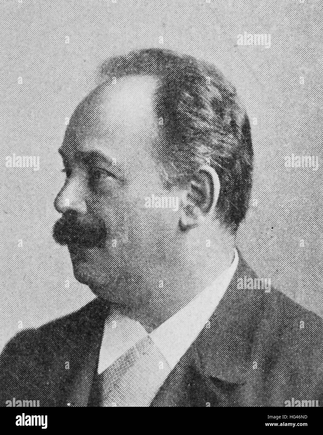 Franz Heinrich Bernhard Mueller, le 13 mai 1851 - Le 24 avril 1925, connu comme Mueller-Breslau à partir de autour de 1875 pour le distinguer des autres personnes avec le même nom, était un ingénieur civil et professeur de lycée, reproduction d'une photo de l'année 1895, l'amélioration numérique Banque D'Images