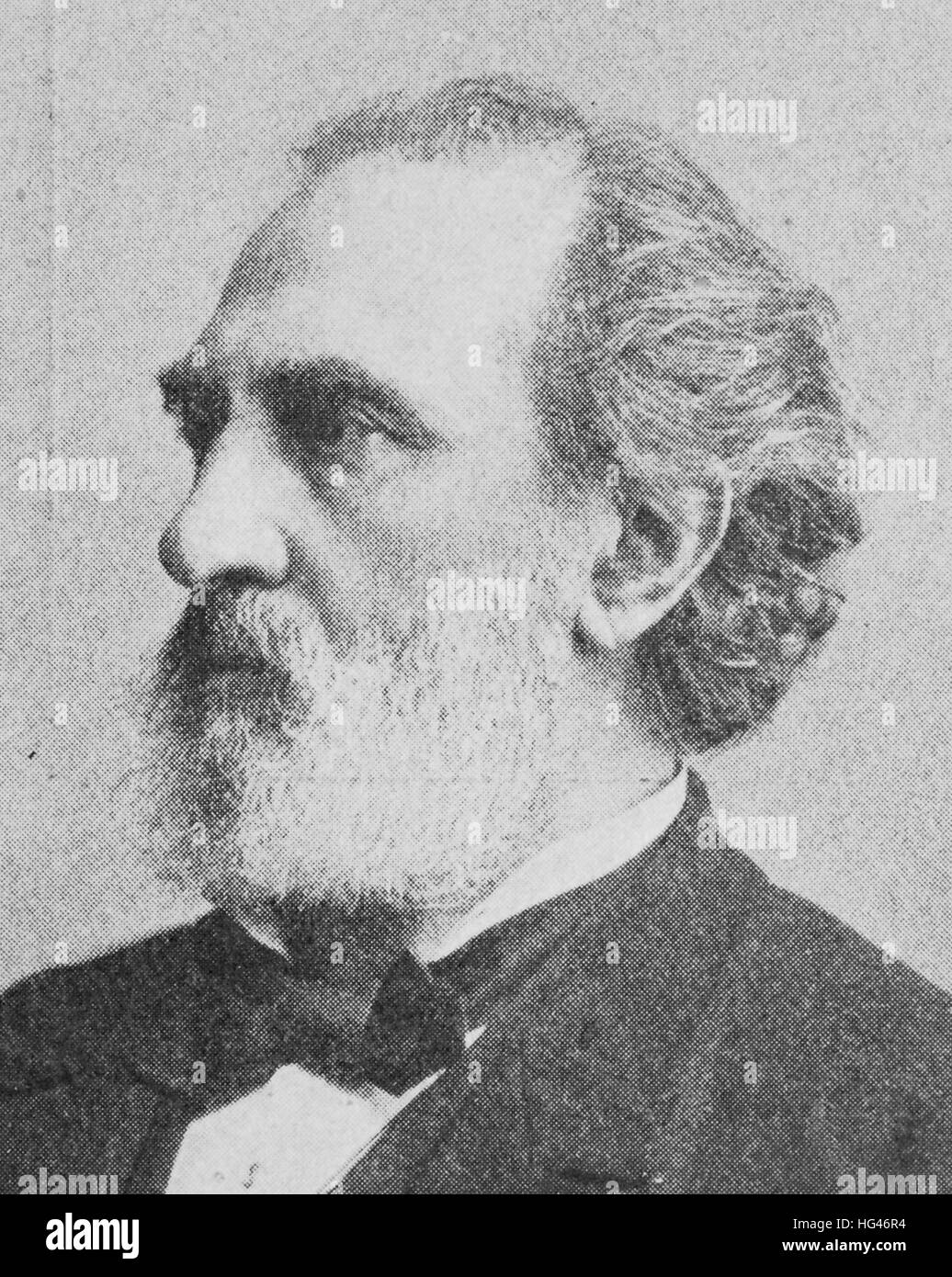 Franz Reuleaux, 30 septembre 1829 - 20 août 1905, était ingénieur en mécanique et un professeur de l'Académie Royale de Berlin, technique de reproduction d'une photo de l'année 1895, l'amélioration numérique Banque D'Images