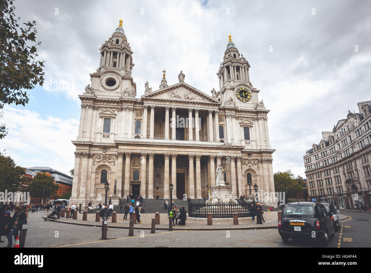 Londres, la Cathédrale St Paul entrée privée Banque D'Images