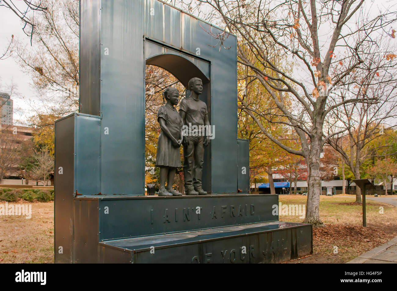 Pour l'installation d'art Mars dans la région de Kelly Ingram Park Birmingham Alabama USA Banque D'Images