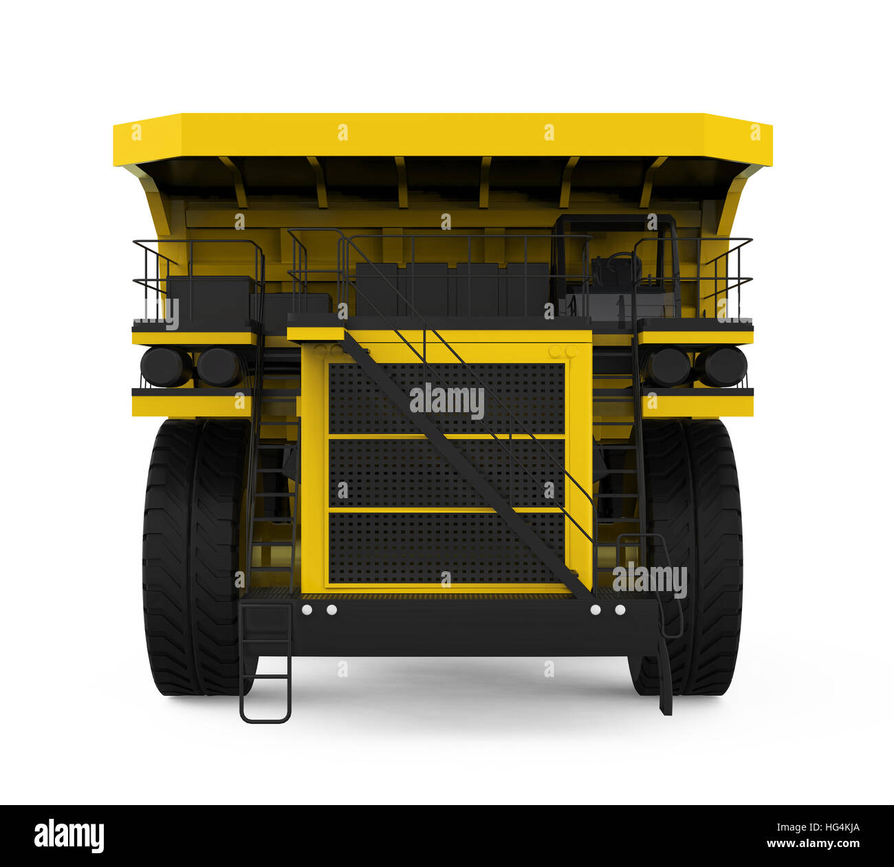 Camion minier jaune Banque D'Images