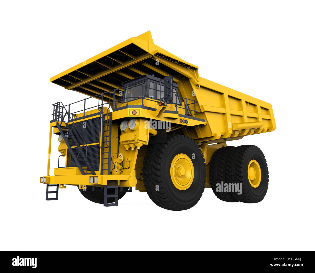 Camion minier jaune Banque D'Images