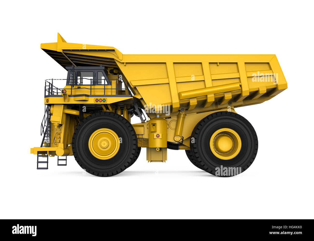 Camion minier jaune Banque D'Images