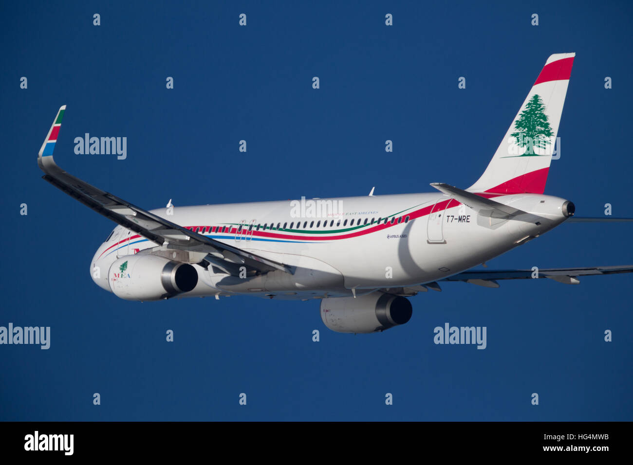MEA Middle East Airlines Airbus A320 Banque D'Images