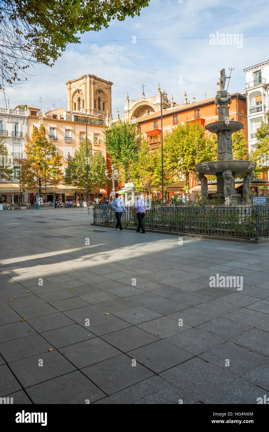 Plaza de Bib-Rambla, Granada, Espagne Banque D'Images