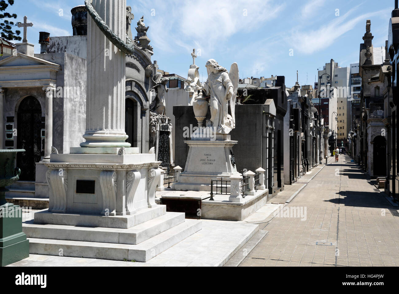 Les mausolées de la famille dans le Cementerio de la Recoleta, Buenos Aires, Argentine, Amérique du Sud Banque D'Images