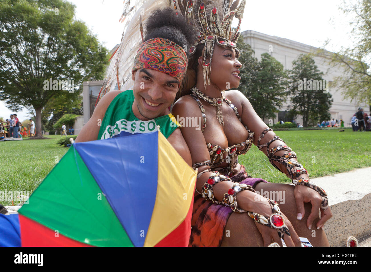 Danseurs brésiliens au cours de la National Latino Festival 2016 - Washington, DC USA Banque D'Images