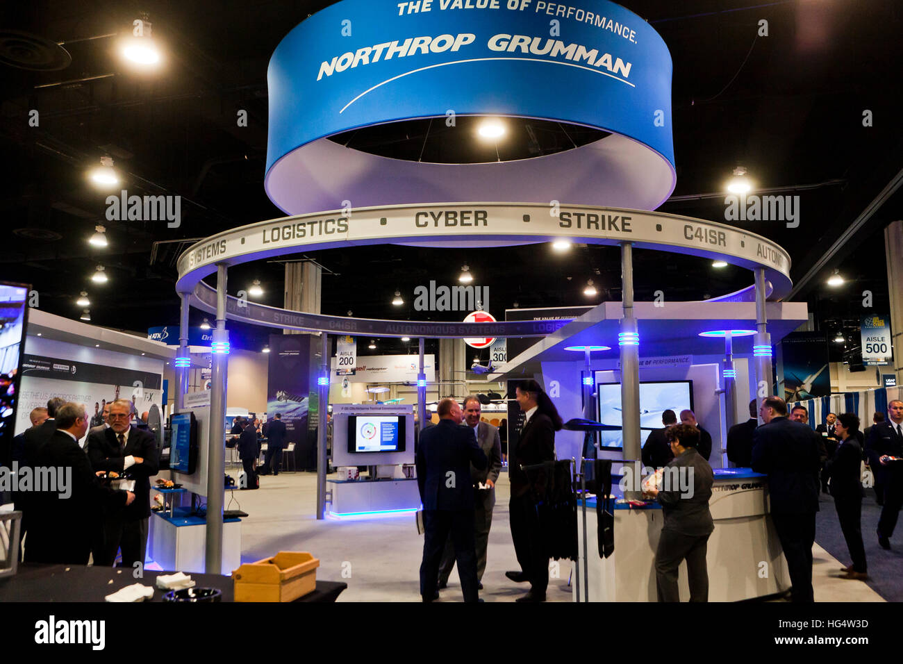 Northrop Grumman stand à l'espace et l'air de la technologie Cyber Expo - Washington, DC USA Banque D'Images