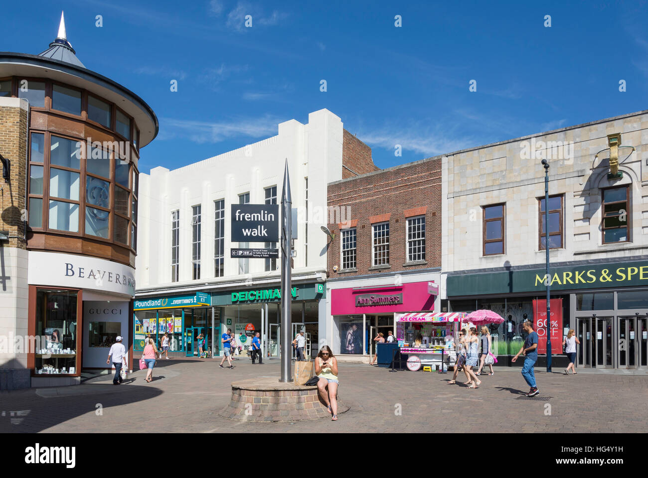 La semaine piétonne Rue, Maidstone, Kent, Angleterre, Royaume-Uni Banque D'Images