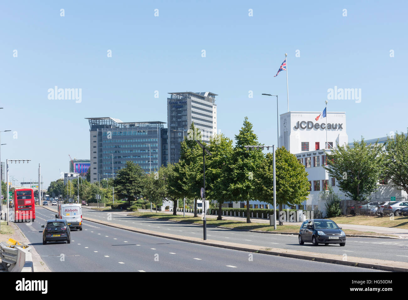 Great West Road, Brentford, London Borough of London, Greater London, Angleterre, Royaume-Uni Banque D'Images