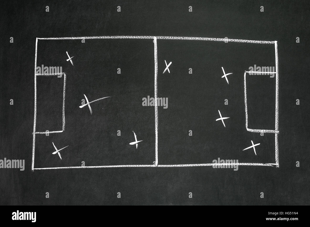 Gros plan d'une carte tactique football Banque D'Images
